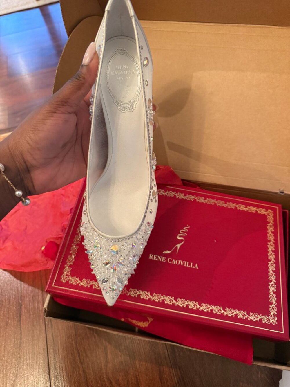 René Caovilla Cinderella Crystal Pumps (US 9) - Picture 4 of 8